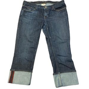 BANANA REPUBLIC Modern Skinny Jeans Cuffed Denim Straight Leg Capri Crop size 8